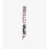 Skinny Reversible Etched Knight Silk Scarf