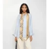 Skinny Watercolour Check Silk Scarf