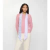 Skinny Watercolour Check Silk Scarf