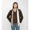 Skinny Watercolour Check Silk Scarf