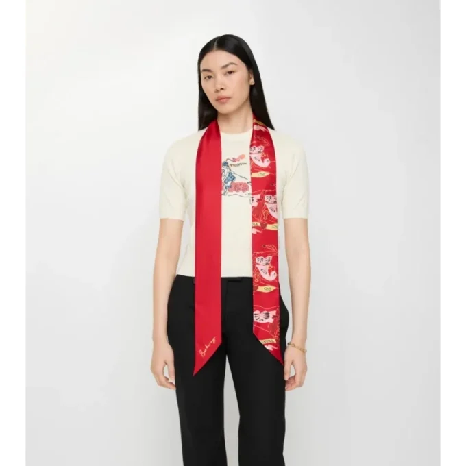 Skinny Watercolour Ekd Silk Scarf