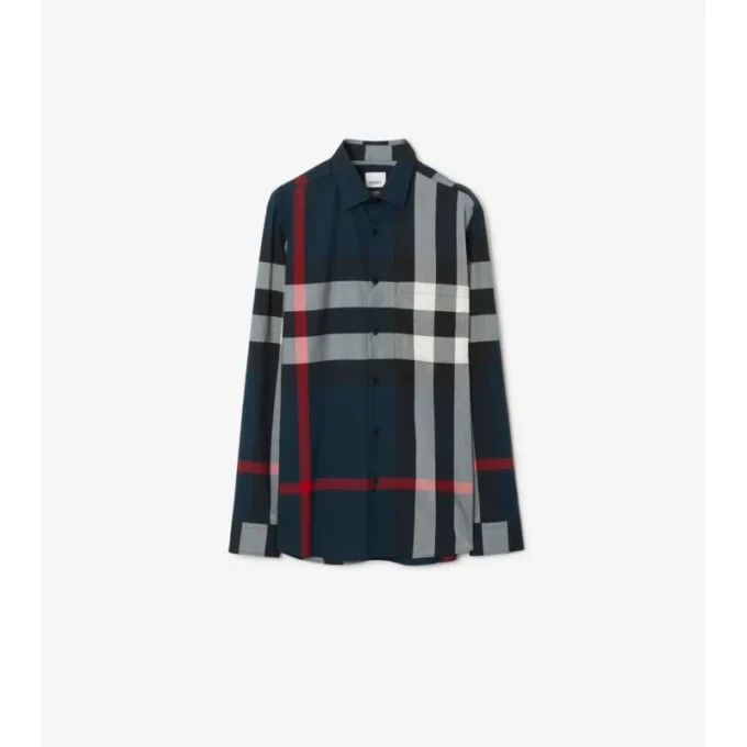 Slim Fit Check Cotton Shirt