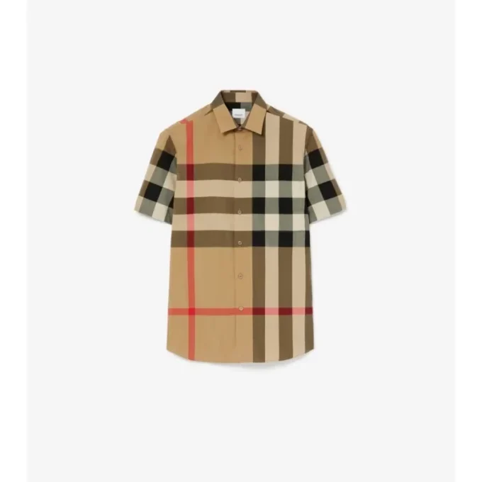 Slim Fit Check Cotton Shirt