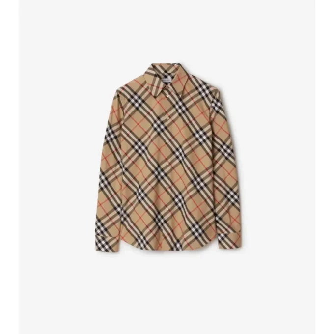 Slim Fit Check Cotton Shirt