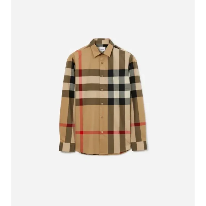 Slim Fit Check Cotton Shirt
