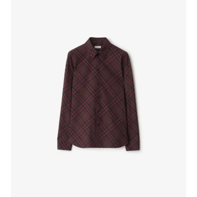 Slim Fit Check Cotton Shirt