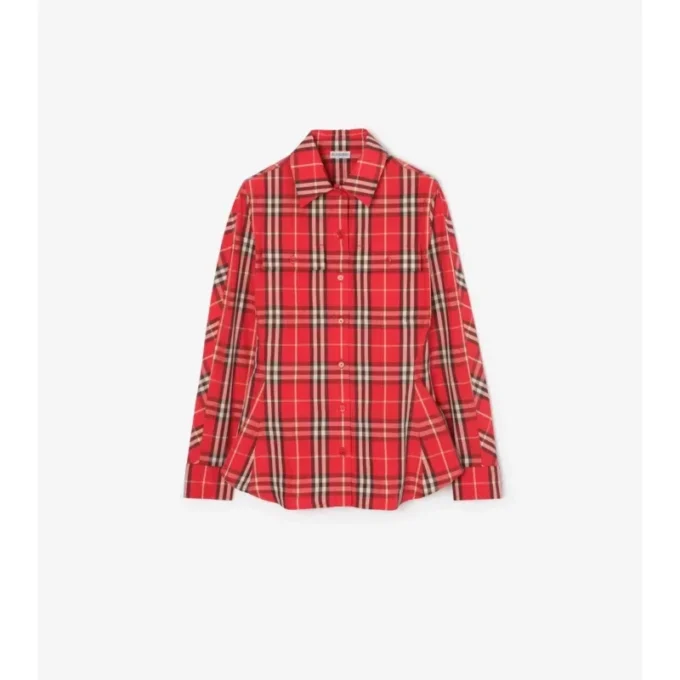 Slim Fit Check Cotton Shirt