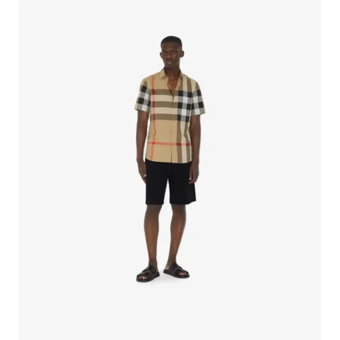 Slim Fit Check Cotton Shirt