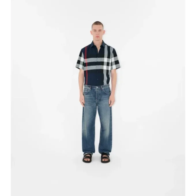 Slim Fit Check Cotton Shirt