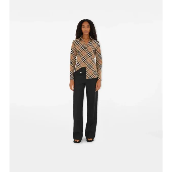 Slim Fit Check Cotton Shirt