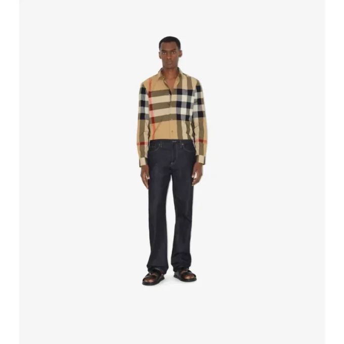 Slim Fit Check Cotton Shirt