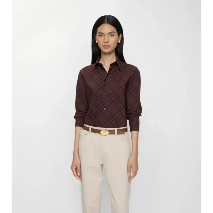 Slim Fit Check Cotton Shirt