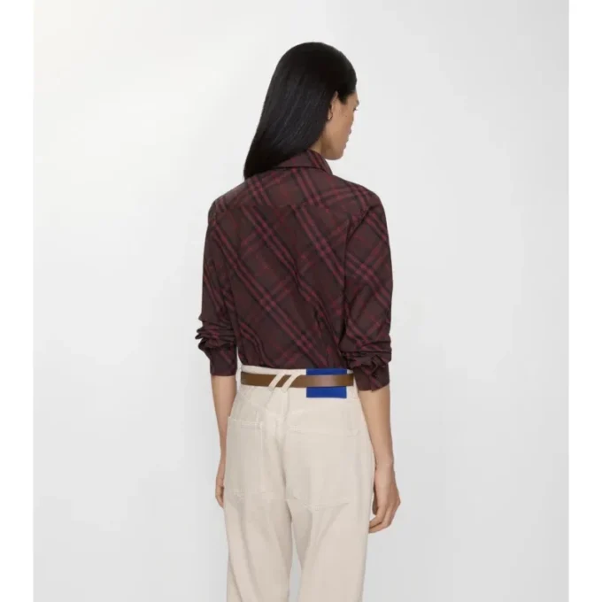 Slim Fit Check Cotton Shirt
