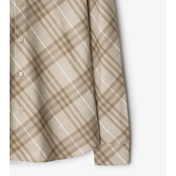 Slim Fit Check Cotton Shirt