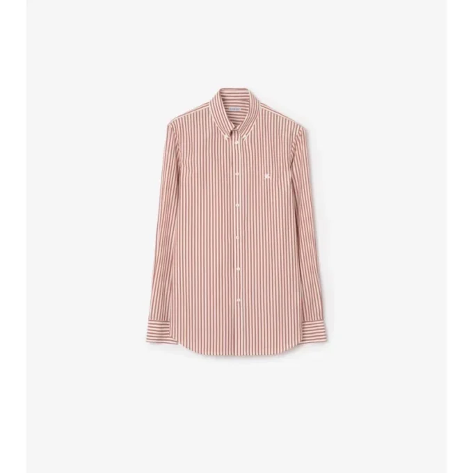 Slim Fit Striped Cotton Shirt