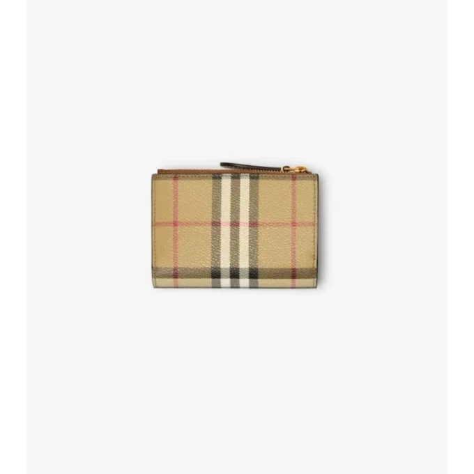 Small Check Bifold Wallet