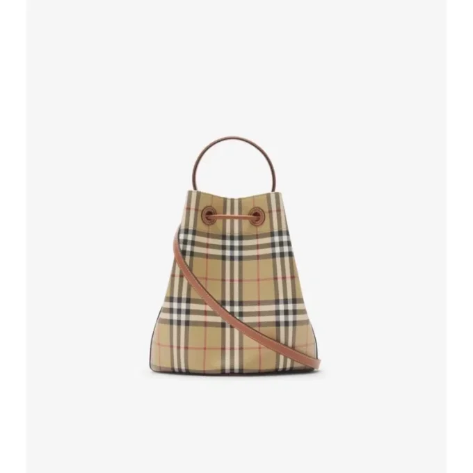 Small Check Bucket Bag