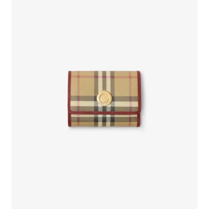 Small Check Folding Wallet