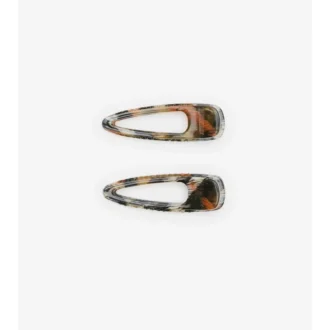 Small Check Hair Clips