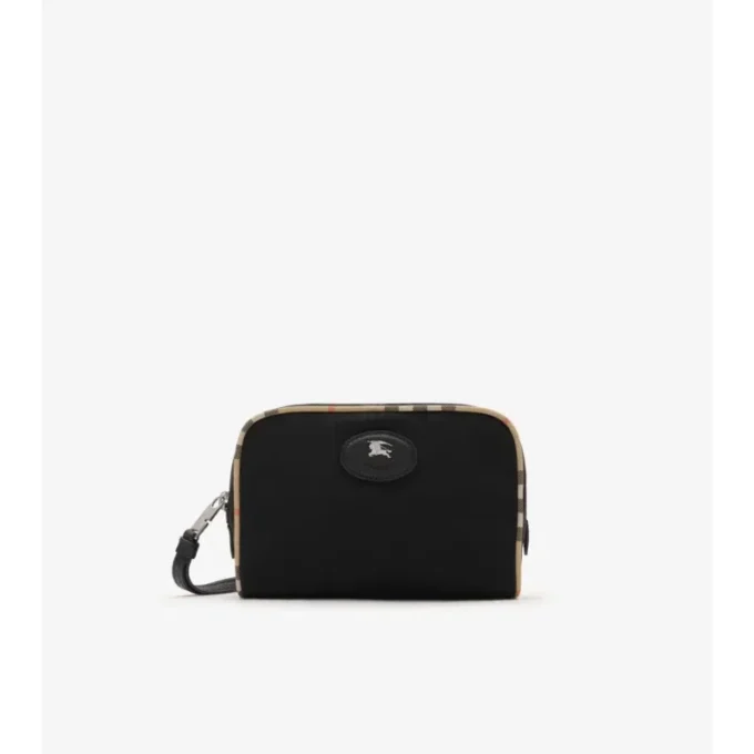 Small Check Trim Pouch