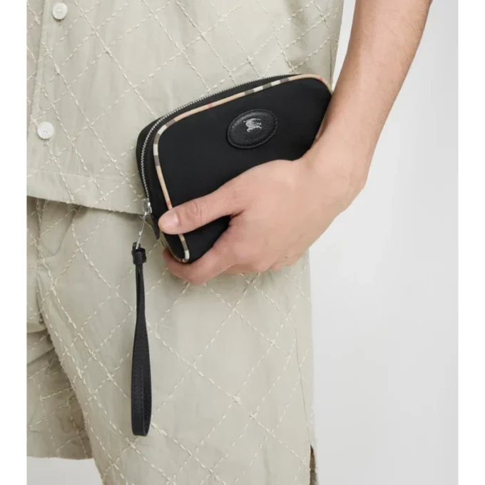 Small Check Trim Pouch