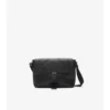 Small Embossed Check Buckled Messenger Bag 