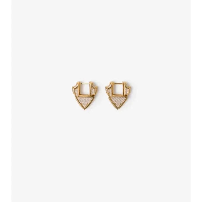 Small Shield Pava Earrings
