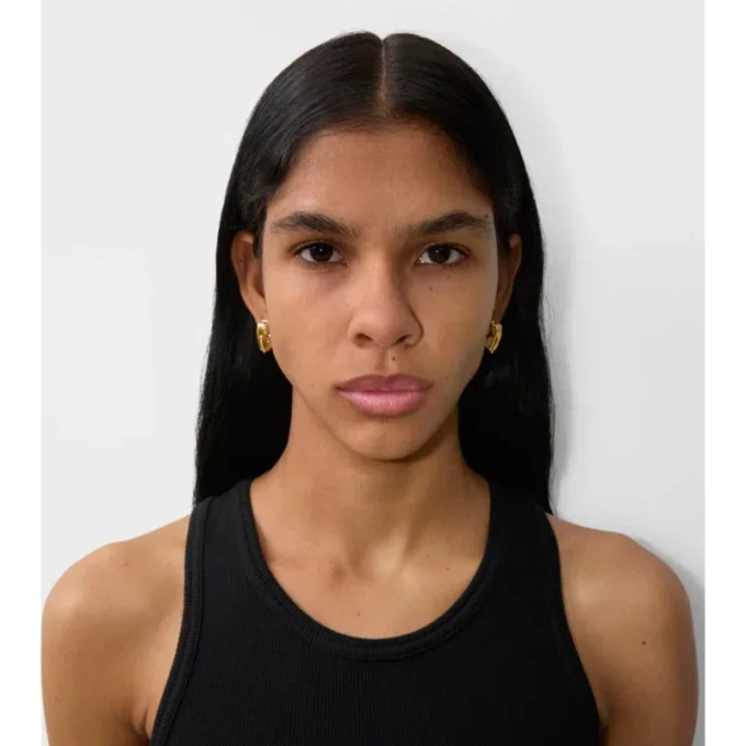 Small Shield Pava Earrings
