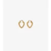 Small Shield Twisted Hoop Earrings 