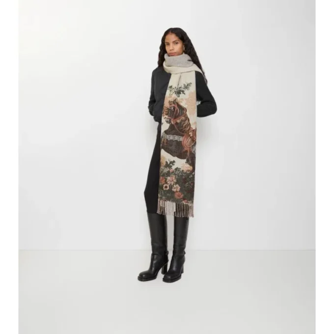 Stallion Portrait  Cashmere Scarf