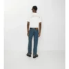 Straight Check Turn-Up Jeans