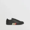 Stripe Detail Leather Sneakers