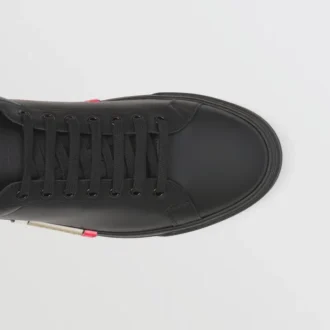 Stripe Detail Leather Sneakers