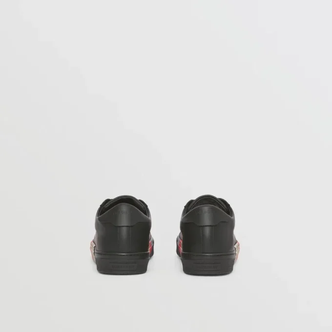 Stripe Detail Leather Sneakers