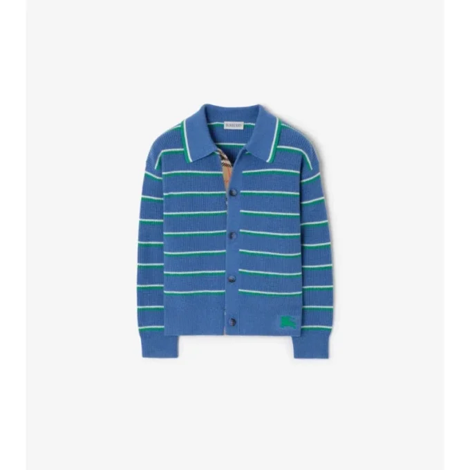 Striped Cotton Wool Cardigan