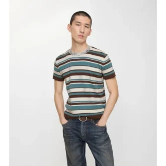 Striped Wool Blend T-Shirt