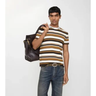 Striped Wool Blend T-Shirt