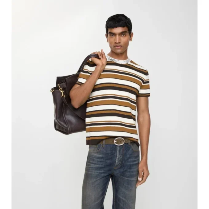 Striped Wool Blend T-Shirt