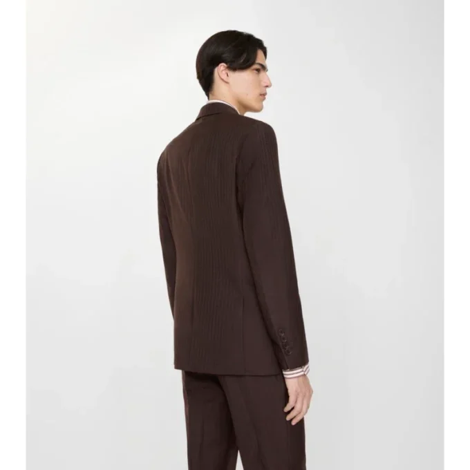 Striped Wool Mohair Tailored Jacket
