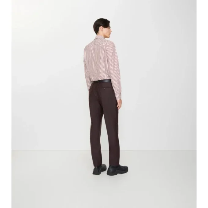 Striped Wool Mohair Tailored Trousers