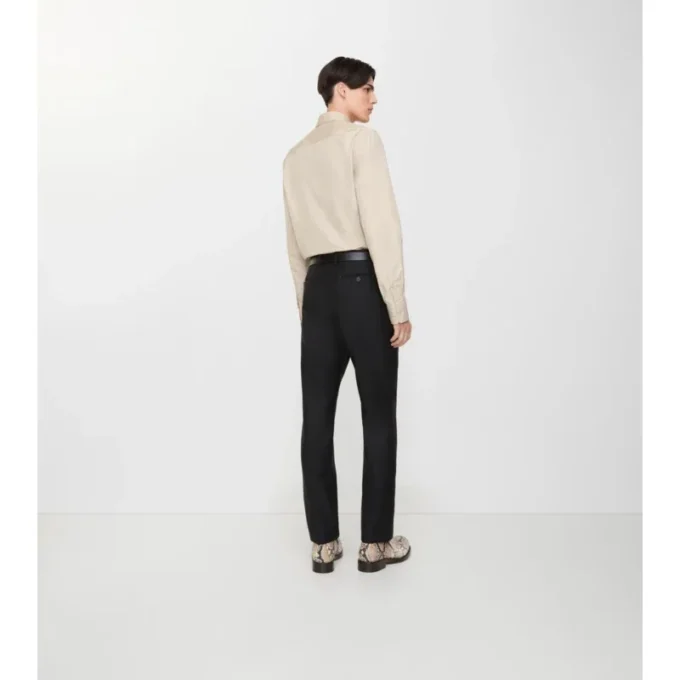 Striped Wool Mohair Tailored Trousers