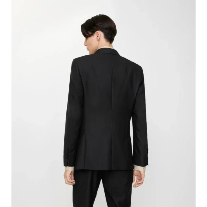 Striped Wool Mohair Tailored Trousers