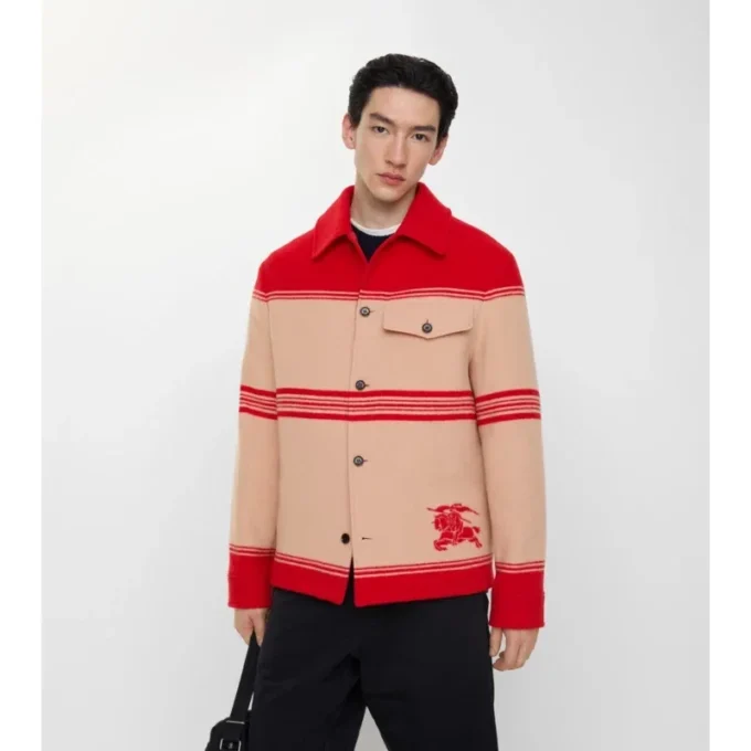 Striped Wool Nylon Jacket