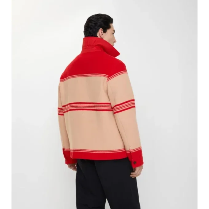 Striped Wool Nylon Jacket