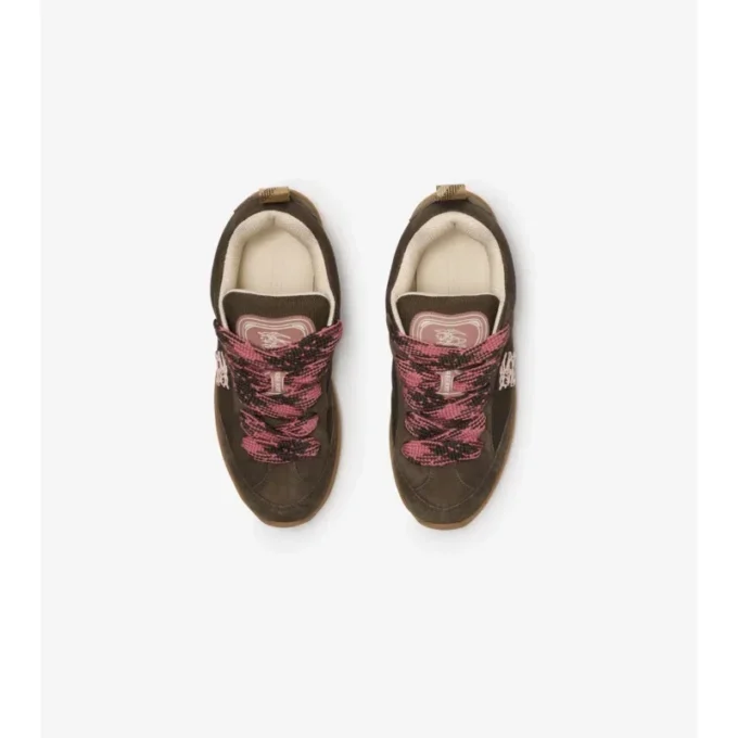 Suede and Mesh Arc Sneakers