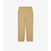 Textured Check Cotton Trousers