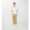 Textured Check Cotton Trousers