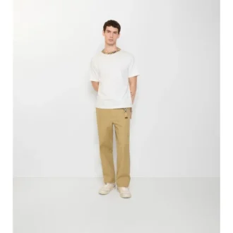 Textured Check Cotton Trousers
