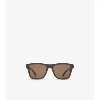 Textured Check Square Sunglasses