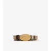 Thin Reversible Check Knight Stamp Belt 
